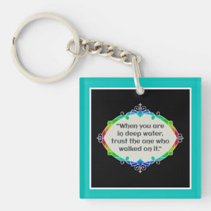 Peace in deep waters keychain