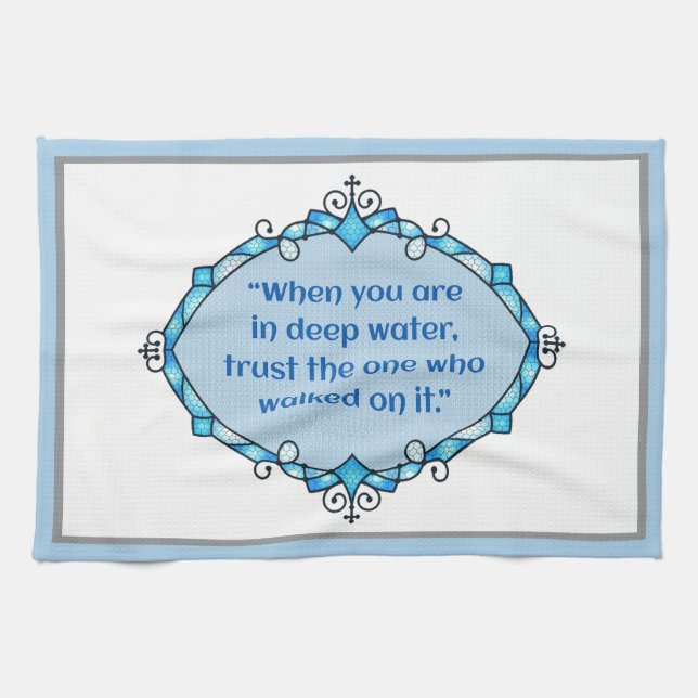 Peace in deep waters kitchen towel (Horizontal)