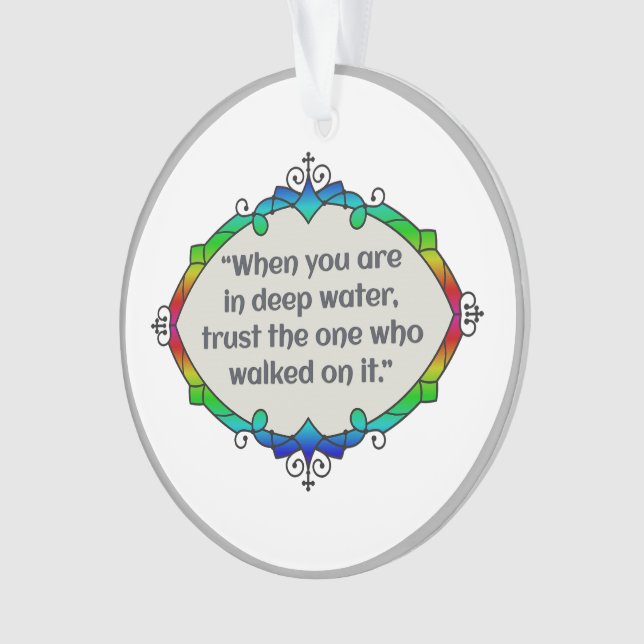 Peace in deep waters ornament (Front)