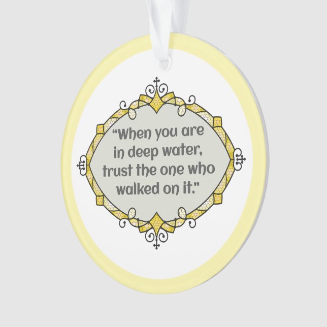 Peace in deep waters ornament (Front)