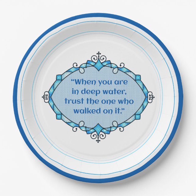 Peace in deep waters paper plate (Front)