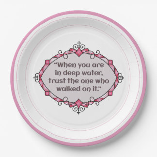 Peace in deep waters paper plate