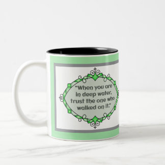 Peace in deep waters Two-Tone coffee mug