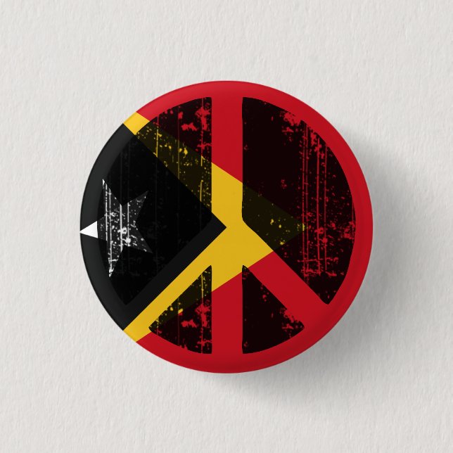 Peace In East Timor 1 Inch Round Button (Front)