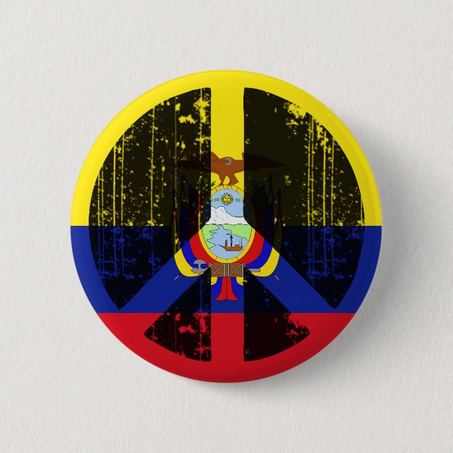 Peace In Ecuador 2 Inch Round Button (Front)
