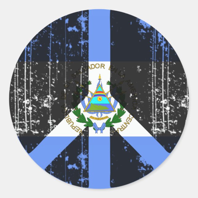 Peace In El Salvador Classic Round Sticker (Front)