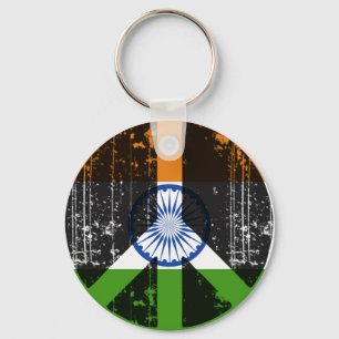 Peace In India Keychain