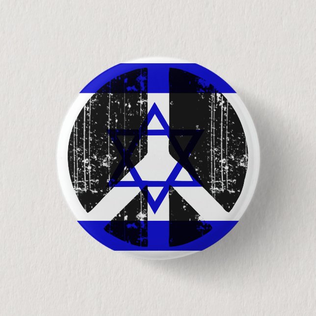 Peace In Israel 1 Inch Round Button (Front)