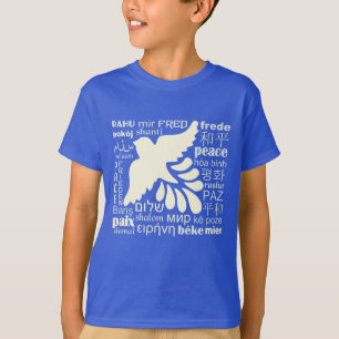 PEACE in many languages shirts & jackets