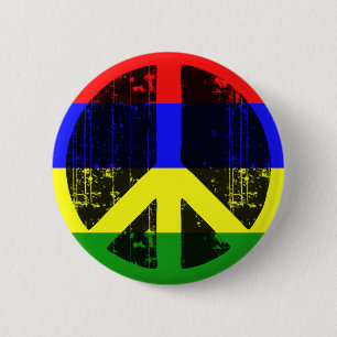 Peace In Mauritius 2 Inch Round Button
