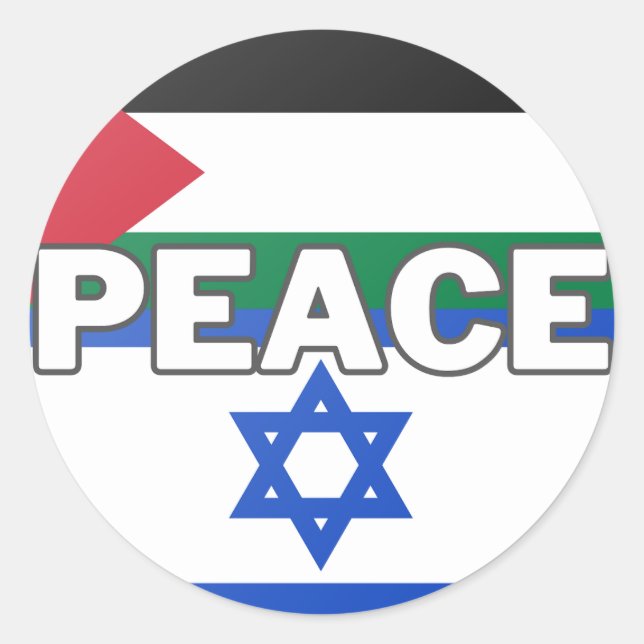 Peace in Palestine Israel Classic Round Sticker (Front)