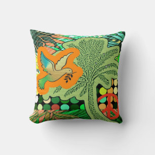 Peace in Paradise Throw Pillow