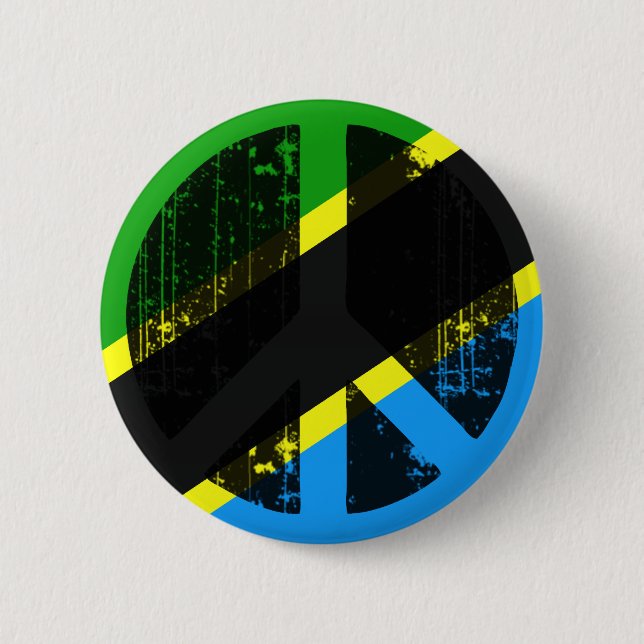 Peace In Tanzania 2 Inch Round Button (Front)