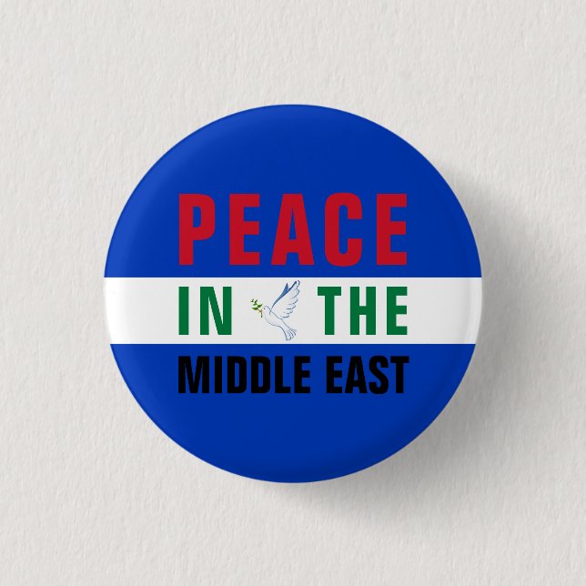 Peace in the Middle East 1 Inch Round Button (Front)