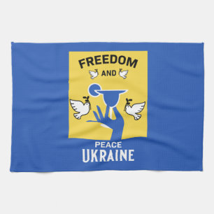Peace In The Ukraine - Love And Support Kitchen Towel