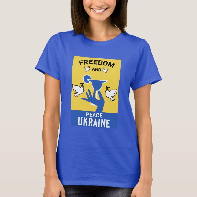 Peace In The Ukraine - Love And Support  T-Shirt (Front)