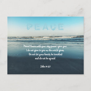 Peace in Times of Trouble Christian Scripture Announcement Postcard