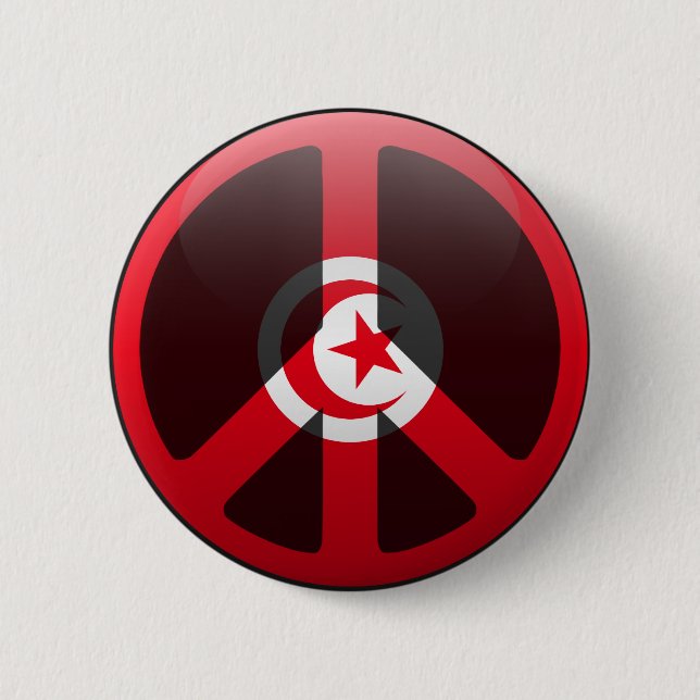 Peace in Tunisia 2 Inch Round Button (Front)