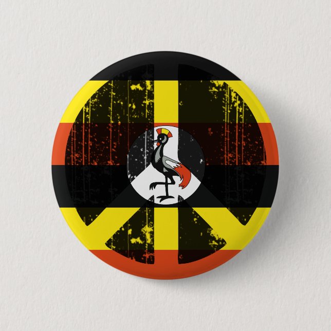 Peace In Uganda 2 Inch Round Button (Front)