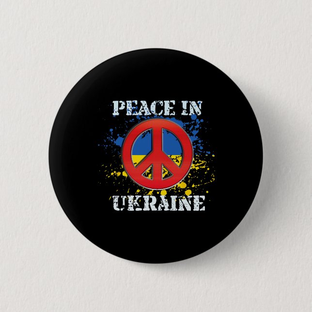 Peace In Ukraine  2 Inch Round Button (Front)