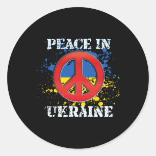 Peace In Ukraine  Classic Round Sticker
