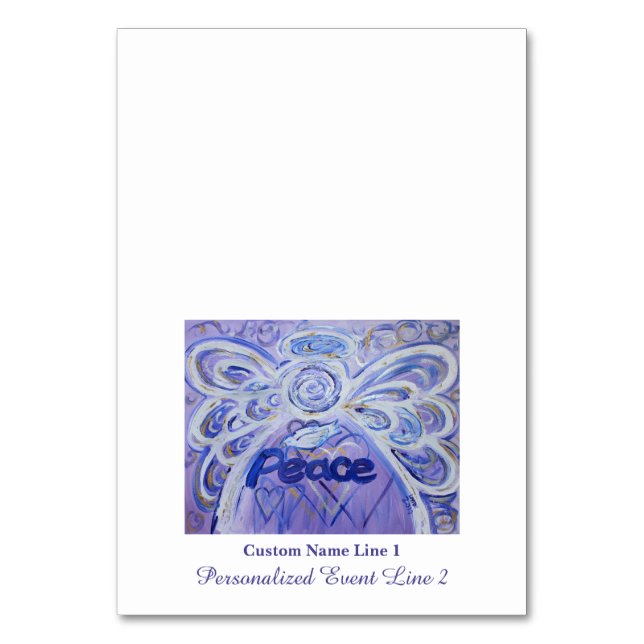 Peace Inspirational Word Angel Table Tent Cards (Front)