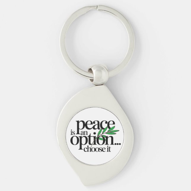 Peace is a Choice Keychain (Front)
