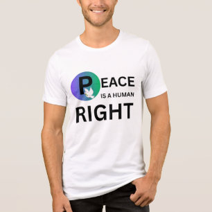 Peace Is a Human Right   Dove and Earth Symbol Tri-Blend Shirt