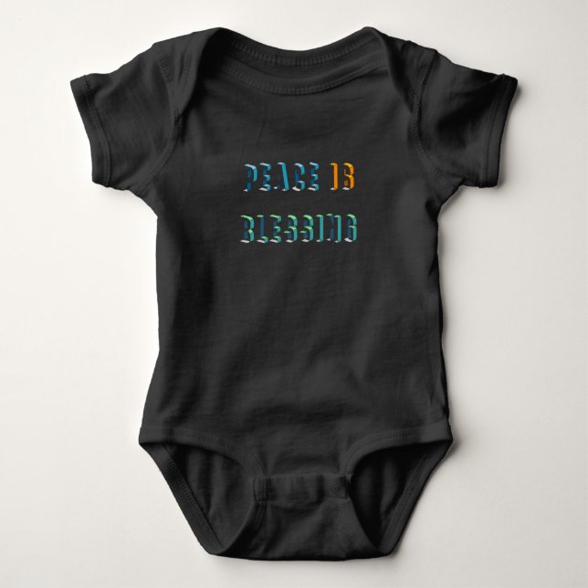 Peace is blessing baby bodysuit (Front)