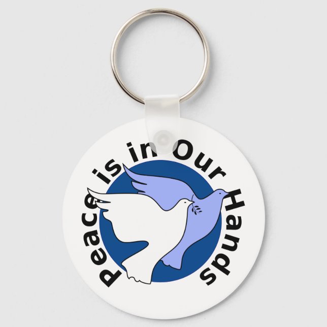 Peace is in our hands keychain (Front)