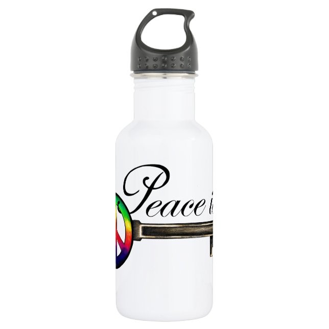 Peace is Key 532 Ml Water Bottle (Front)