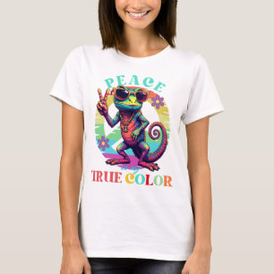 Peace Is My True Colour Vintage Peace Chameleon T-Shirt
