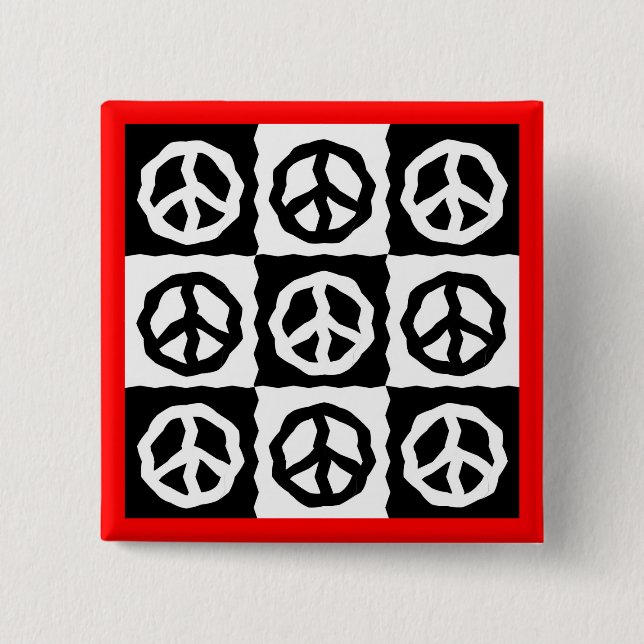 PEACE IS POPULAR - Customized 2 Inch Square Button (Front)