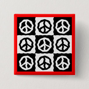 PEACE IS POPULAR - Customized 2 Inch Square Button