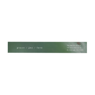 Peace, Joy, and Love Holiday Return Address Labels