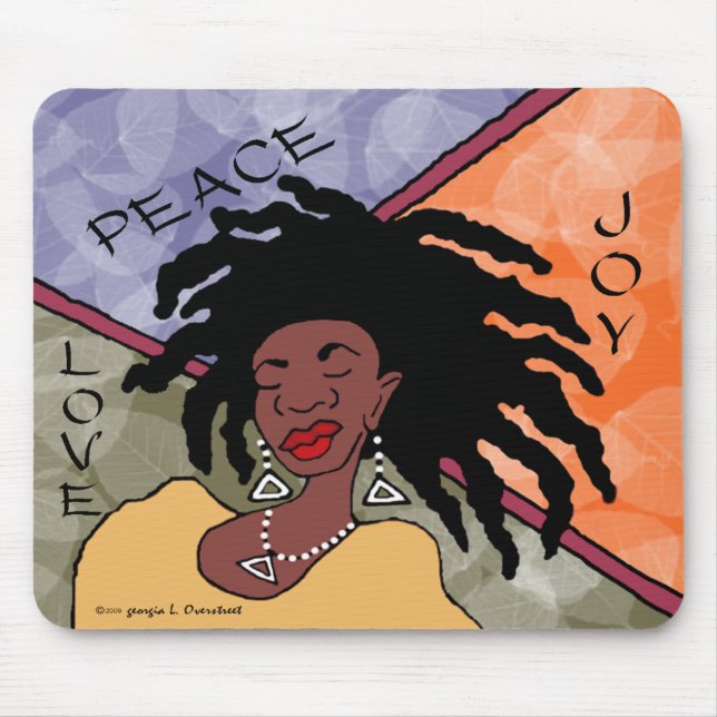 Peace, Joy and Love Mouse Pad (Front)