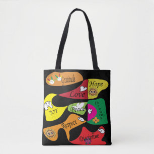 Peace,Joy and Love Tote Bag