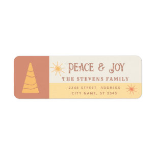 Peace & joy boho cheerful colour block holiday