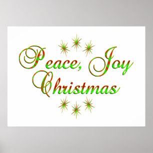 Peace Joy Christmas Poster
