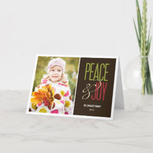 Peace & Joy Holiday Photo Card