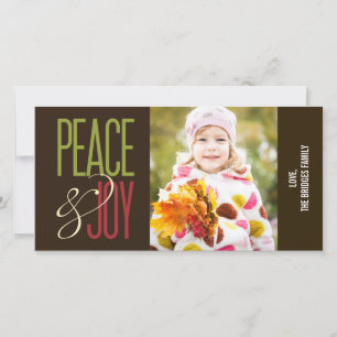 Peace & Joy Holiday Photo Card
