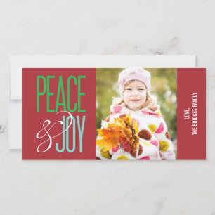 Peace & Joy Holiday Photo Card