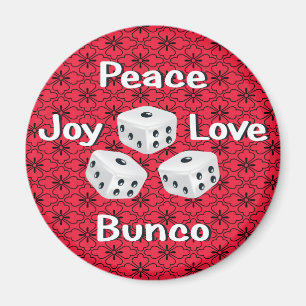 peace,joy,love,bunco magnet
