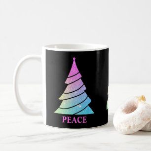 Peace Joy Love Christmas Trees  Coffee Mug