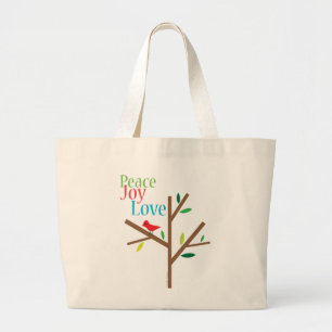 Peace Joy Love Holiday Tote