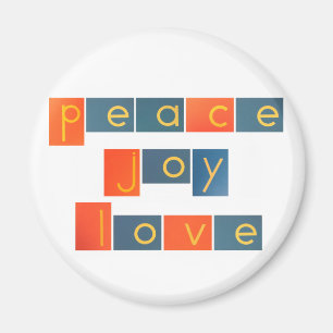 PEACE JOY LOVE Sandpaper Letters Magnet