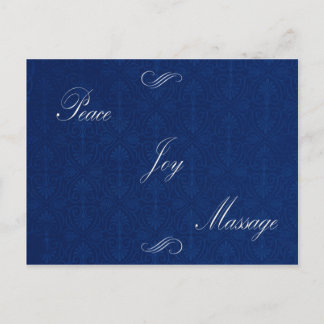 Peace Joy Massage Holiday Postcard