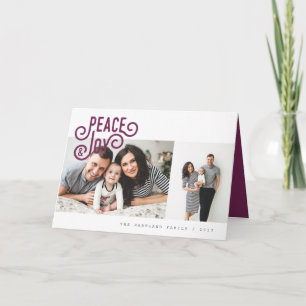 PEACE + JOY(PLUM) HOLIDAY CARD