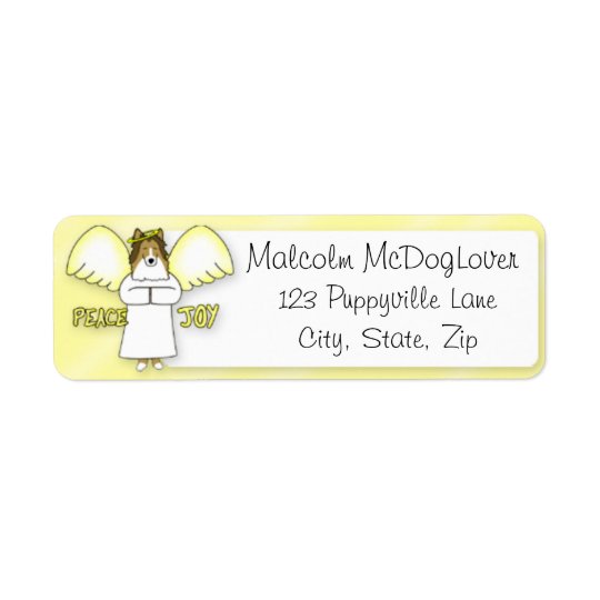 Peace Joy Sheltie Return Address Label