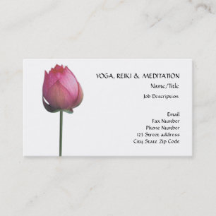 Peace l Beautiful Pink Lotus Flower/Water Lily Business Card